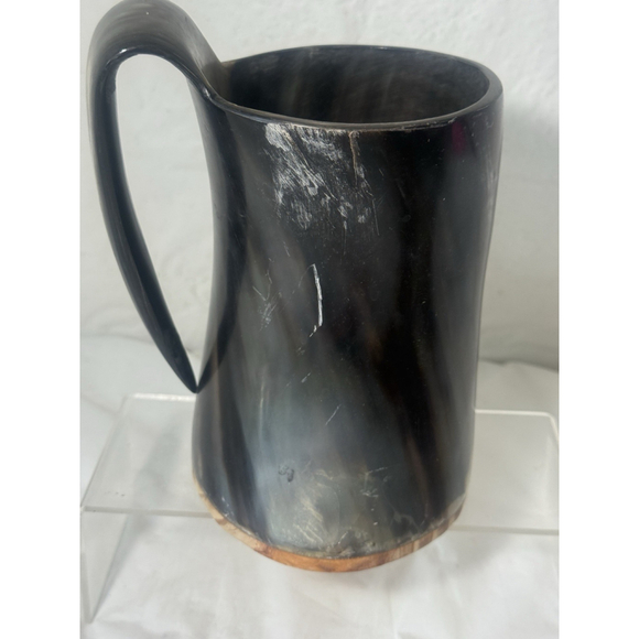 ASGARDOM Thor Viking Valhalla Handcrafted Ox Horn Mug Drinking Horn 40 OZ - Picture 3 of 9